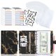 thumbnail image 1 of Carpeta De Cuaderno A6, Organizador de Dinero, Sobres De presupuesto en efectivo, Carpeta con 12 Sobres Transparentes con Cierre para arreglo de gastos diarios, Organizar su presupuesto (Negro), 1 of 3