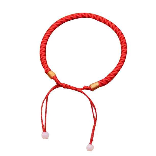 Guardurnaity trenzada roja Accesorio de moda Muñequera ajustable Adorno de la suerte unisex Regalo de la joyería del festival Ropa, zapatos y accesorios Miscelánea rojo PC 1 Guardurnaity PS13493-00
