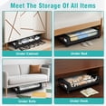 thumbnail image 4 of Under Bed Storage with Wheels, Under Bed Storage Containers, Under the Bed Storage Organizer with Clear Lids - Rolling Drawers & Bins for Clothes,Shoes,Toys, 2-Pack (Black), 4 of 8