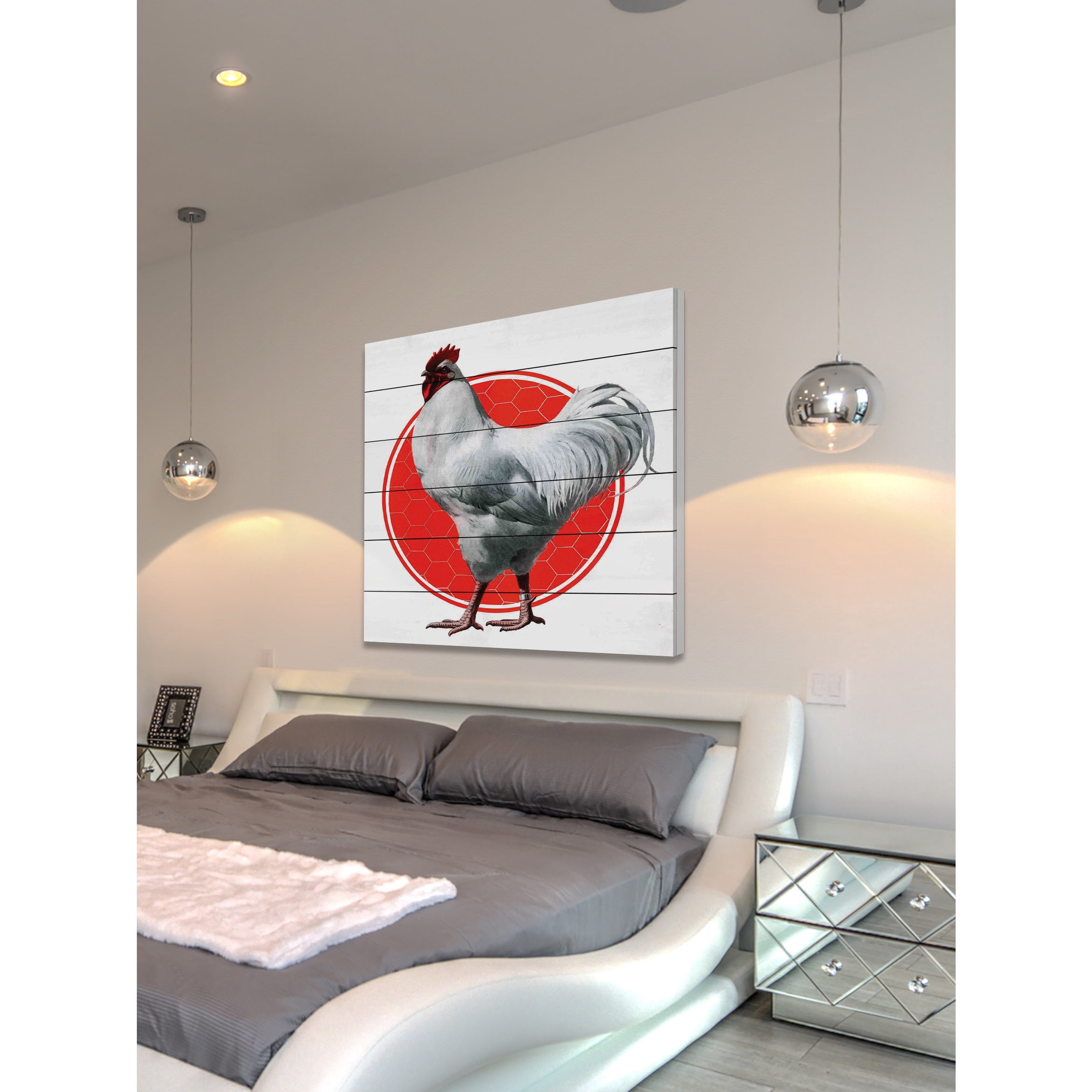 Marmont Hill "Journal Fowl" Painting Print on White Wood