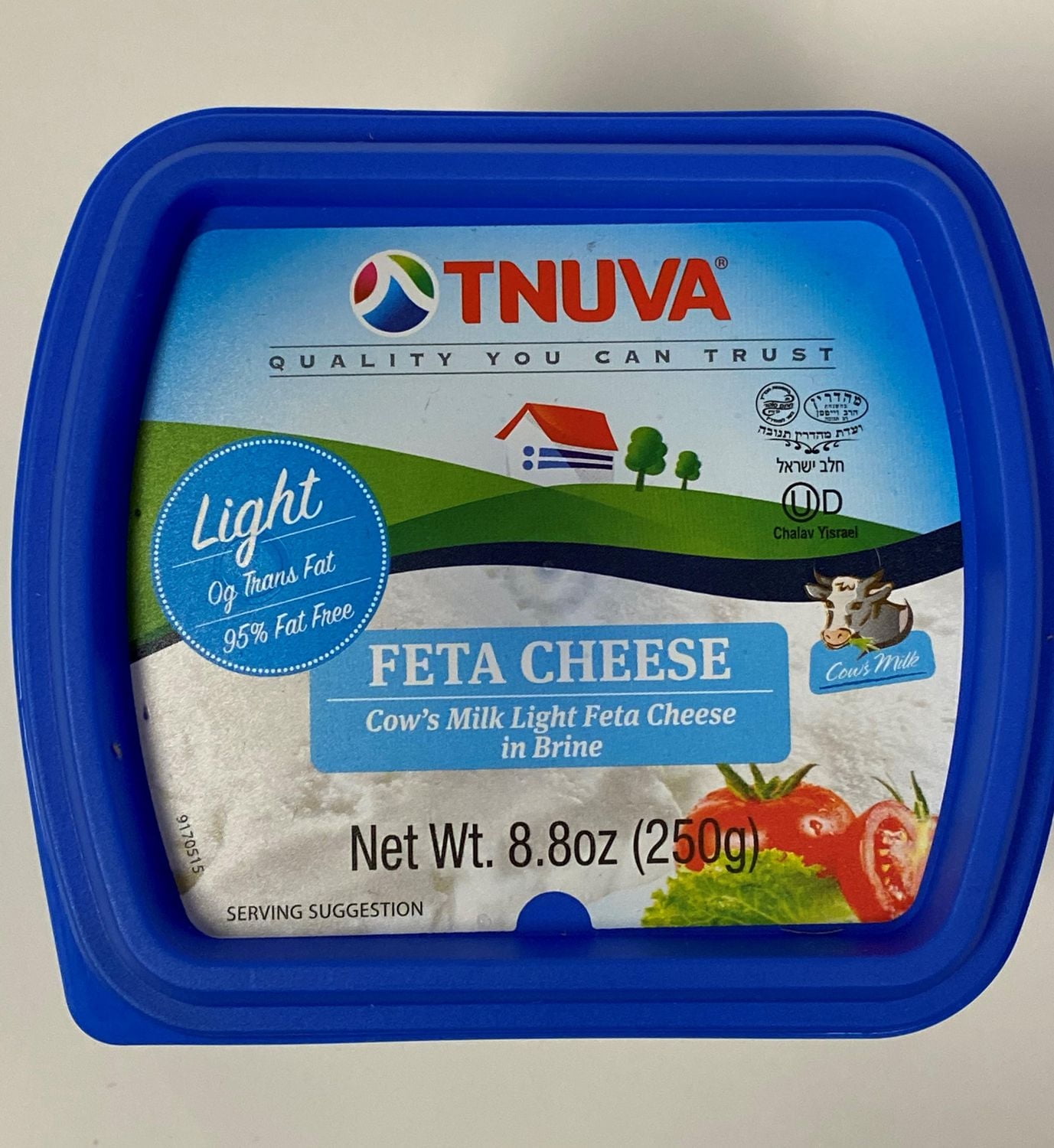 Tnuva Feta Cheese Light (Cow's Milk Light Feta Cheese in Brine), Feta cheese