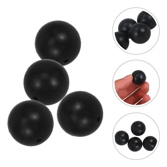 BESTOYARD 4Pcs Black Rubber Drumstick Head Instrument Part for Percussion Drum