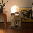 thumbnail image 4 of Square Geometry Retro Side Table Prime-Stainless Steel Linear Metal End Table, Iron Multi-Purpose Desktop Shelf (Silver), 4 of 8