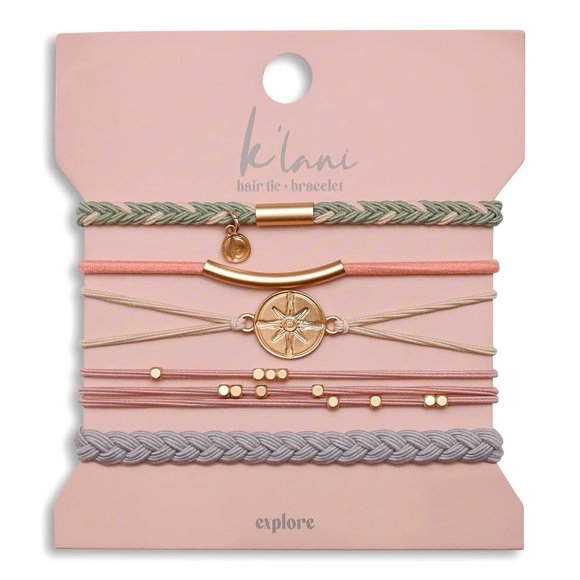 K'lani Explore Pulseras para mujer - Pulseras elásticas y lazos para el cabello bohemios - Lindos lazos para el cabello para mujeres y accesorios para lazos para el cabello - Pulseras elegantes estilo