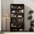 thumbnail image 5 of Rivington Modern 40" Bookcase Cabinet in Walnut (4-Shelf), 5 of 12