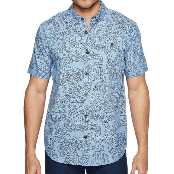 O'Neill Mens Button Down Shirt Sport (Small, Blue)
