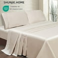 thumbnail image 2 of Shunjie.Home Bed Sheets Set 4 Pieces, 600 TC 100% Egyptian Cotton Bed Sheets, Breathable, Soft & Silky Sateen Weave Fits Mattress 8" Up to 18" Deep Pocket (Ivory, King), 2 of 8