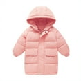 thumbnail image 2 of Godderr Kids Baby Boys Girls Winter Down Coats Heavyweight Mediun Length Toddler Warm Hooded Puffer Jackets Down Outwear 1-8Y, 2 of 8