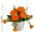 thumbnail image 2 of Flores artificiales en macetas de plástico planta de simulación oficina en casa decoración floral falsa, azul 5 flores Scienceny HA7823-06B, 2 of 3