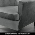 thumbnail image 4 of Vireellx Wing Chair Slipcovers, 2 Piece Stretch Wingback Chair Cover Soft Velvet Armchair Covers with Elastic Bottom for Living Room Bedroom, 4 of 6