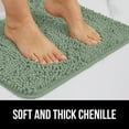 Gorilla Grip Chenille Bath Rug 30x20, Rubber Backing Quick Dry Washable