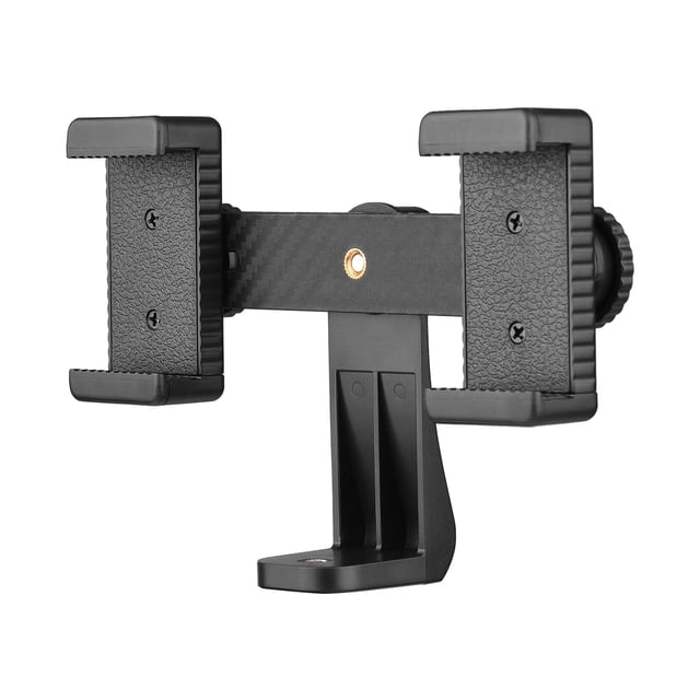 Poseedor Irfora Soporte para teléfono doble Adaptador de montaje en trípode Disparo vertical horizontal para teléfono Selfie Video Transmisión en vivo Chat Irfora Poseedor