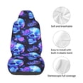 thumbnail image 3 of Lsque cool crystal Skull flower Pattern Car Seat Covers for Front Seats , Waterproof Seat Covers for Cars, Sporty Front Seat Covers,Car Seat Cover Protector Front Seats, 3 of 5