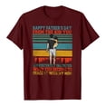 thumbnail image 1 of Camiseta del día del padre Camiseta de manga corta con estampado de letras de verano para hombre y mujer Regalo para el padre Pompotops  hfajkhk131359, 1 of 4
