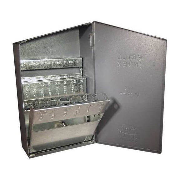 Huot Drill Bit Case,Jobber Length,Steel 11150