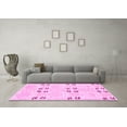 thumbnail image 3 of Ahgly Company Indoor Rectangle Abstract Pink Modern Area Rugs, 7' x 10', 3 of 4