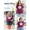 thumbnail image 4 of XCHQRTI Plus Size Daisy Women Tshirt Graphic Oversized Tees Short Sleeve Casual Tee, 4 of 8