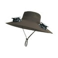 thumbnail image 2 of Sombrero con ventilador de energía solar, transpirable y versátil para correr, senderismo, ciclismo y actividades al libre. Verde, 2 of 8