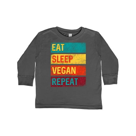 

Inktastic Vegetarian Eat Sleep Vegan Repeat Gift Toddler Boy or Toddler Girl Long Sleeve T-Shirt
