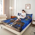 thumbnail image 4 of Feelyou Rustic Wolf Teen Queen Sheet Sets, Farmhouse Animal Bed Set, 4-Piece, 4 of 7