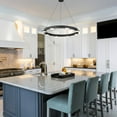 thumbnail image 5 of C Cattleya 8-Light Modern Black Aluminum Dimmable LED Pendant Light Chandelier with Acrylic Shade, 5 of 9