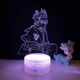 thumbnail image 4 of Luz nocturna LED 3D negra con tréboles que cambian de color, 4 of 5