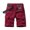 Burgundy, variant on Odeerbi Cargo Bermuda Shorts for Men Stripe Work Shorts Mid Waist Multi Pocket Pants 2025 Casual Shorts Dark Gray
