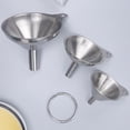 thumbnail image 4 of Embudos de cocina de acero inoxidable de 3 pieza miniembudos aptos para vavajils para aceites esenciales ingredientes secos líq Baoblaze embudo de acero inoxidable, 4 of 7