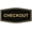 Black Gold, variant on Signs ByLITA Fancy Checkout Sign - Laser-Engraved Lettering | Durable ABS Plastic | Vibrant Colors | Powerful Foam Tape (Red) - Small