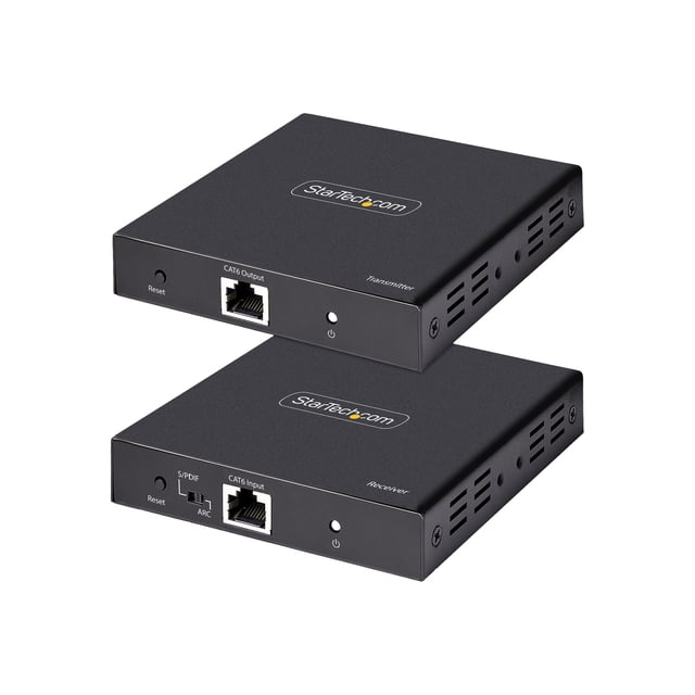 StarTech.com 4K HDMI Extender Over CAT5/CAT6 Cable, 4K 60Hz HDR Video Extender, Up to 230ft (70m), HDMI Over Ethernet Cable, S/PDIF Audio Out, HDMI Transmitter and Receiver Kit - Local Video Out, Power Over Cable (4K70IC-EXTEND-HDMI) - Video/audio/infrared extender - HDMI - over CAT 5/5e/6/6a - up to 230 ft