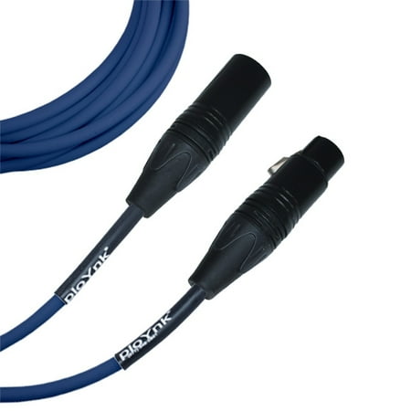 Blue Male To Female XLR Microphone Cable - 15 Ft Long