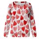 thumbnail image 4 of ICHUANYI Liquidación Mujeres Manga Larga Casual Día de San Valentín Impresión Cuello Redondo Sudadera Cuello Redondo Jersey Túnica Tops ICHUANYI WER202308243955, 4 of 5