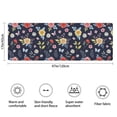 thumbnail image 3 of Pioneer Flower Floral Print Pattern Bathroom Rugs Mat, Non Slip Microfiber Bathroom Rug with Rubber Backing, Soft Mats for Bathroom Floor Tub Shower, 17"x47", 3 of 5