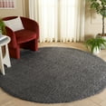 thumbnail image 2 of SAFAVIEH Lindsay Deborah Solid Polyester Shag Area Rug, Dark Gray, 6'7" x 6'7" Round, 2 of 7