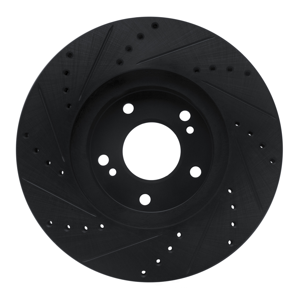 Dynamic Friction Company 633-68005R DFC Brake Rotor - Drilled And Slotted - Black