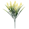 thumbnail image 2 of 1 Bundles Artificial Plants Outdoor, UV Resistant Fake Lavender For Indoor And Outdoor Spring Home Decoration, Plastic Faux Plants for Balcony, Patio, Porch Greenery Decor, Planter Filler(Yellow), 2 of 9