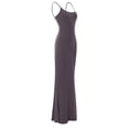 thumbnail image 6 of Idoravan Womens Sleeveless Dresses Sexy Women's Fashion Sexy Sleeveless Solid Round Neck Camies Ladies Vest Long Dress, 6 of 7