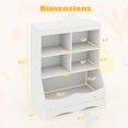 thumbnail image 3 of Costway 34.5" Kids Bookshelf with Anti-Tipping Kits Multi-functional Display Rack White, 3 of 10
