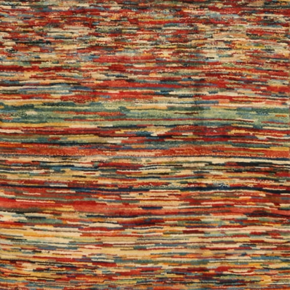 Ahgly Company Indoor Square Contemporary Bronze Brown Southwestern Area Rugs, 4' Square