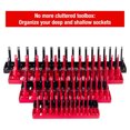 thumbnail image 4 of Amdohai 6PCS Socket Storage Tray Suit 1/4in, 3/8in, 1/2in Drive Deep And Shadow Socket Mounts Applicable For Tool Case, 4 of 7