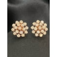 thumbnail image 4 of 1.09 Carats Round Brilliant Natural Diamonds Snowflake Stud Earrings In Hallmark 14K Rose Gold, 4 of 12