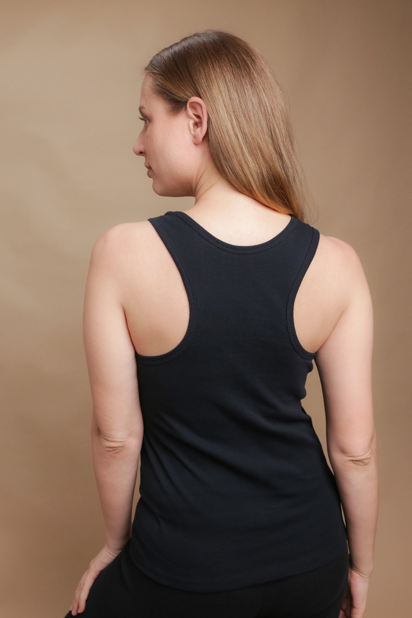 Women's Cottonique W12290 Latex Free Organic Cotton Racerback