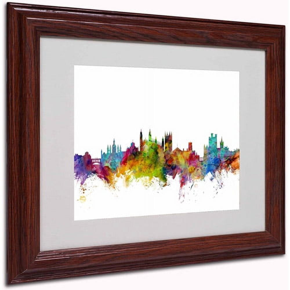 "Cambridge England Skyline" Canvas Art by Michael Tompsett, Wood Frame