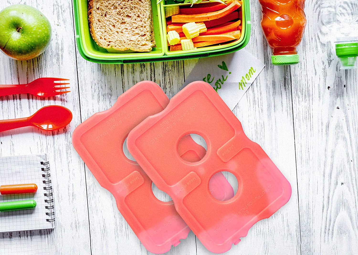 Aohea Box Lunch Plastic Kids BPA Free Food Container Ice Pack for