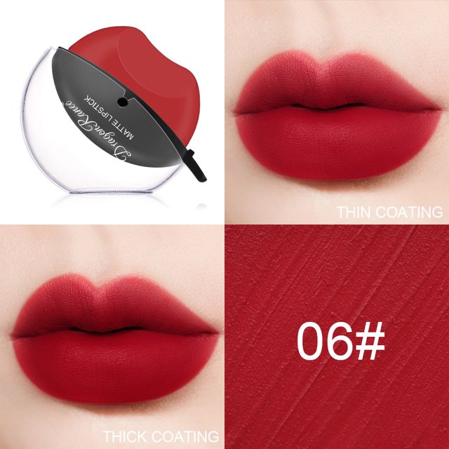 Lápiz labial en forma de labio maquillaje temperatura cambio de Color lápiz labial perezoso terciopelo mate brillo de labios hidratante taza antiadherente impermeable