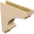 thumbnail image 5 of 6"W x 24"D x 24"H Thin Diane Rough Cedar Woodgrain TimberThane Corbel, Primed Tan, 5 of 6