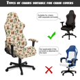 thumbnail image 6 of SCRAWLGOD American Tribal Cactus Highland Cow Beige Print Gaming Chair Slipcover Set of 4, Desk Chair Cover with Armrest Cover Stretchable Computer Reclining Chair Cover with Elastic Bottom, 6 of 7