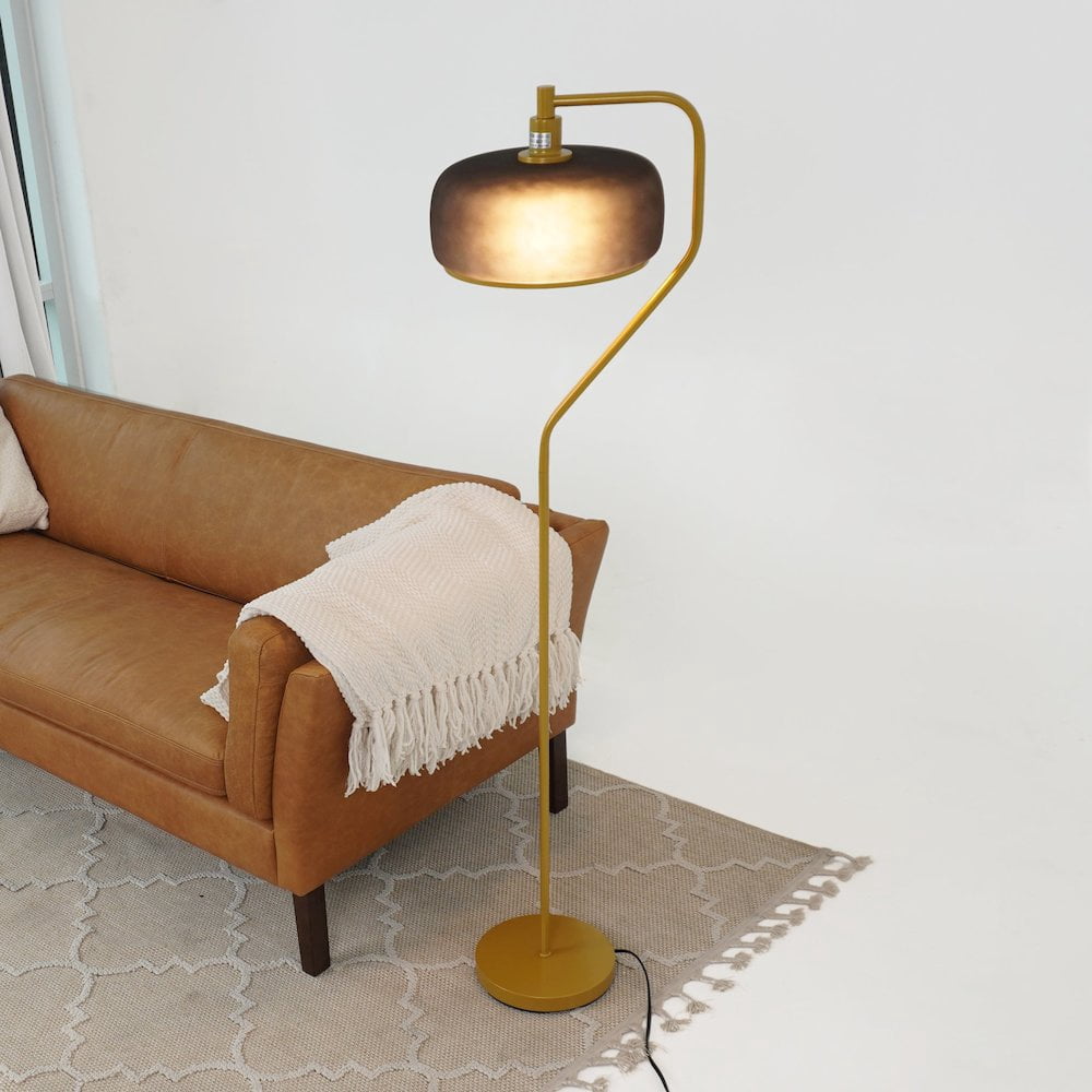 Ashcroft Furniture Astris Floor Lamp Black Sprayed and Gold