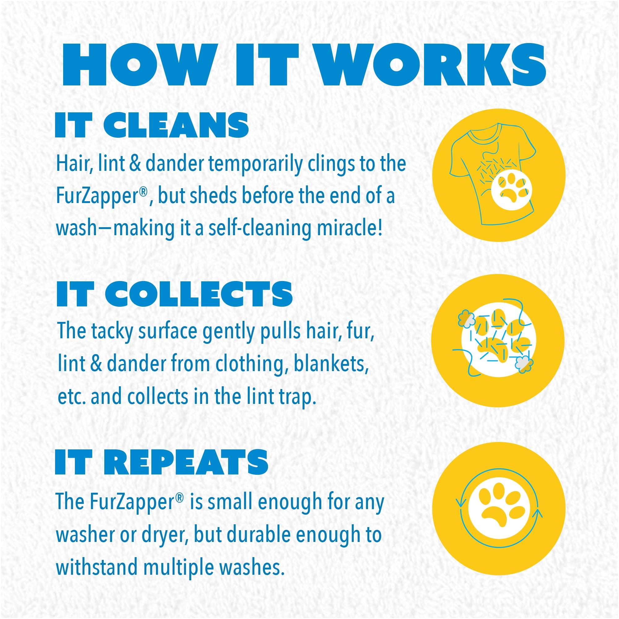 FurZapper Pet Hair and Lint Remover, Silicone, Reusable, 2-Count, Fragrance Free, Hypoallergenic