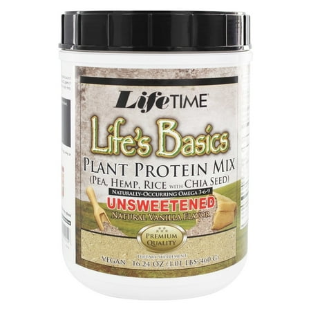LifeTime Vitamins - Life's Basics Plant Protein Unsweetened Vanilla - 1